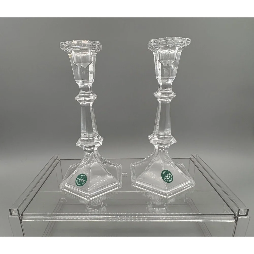 Lenox Crystal Candlesticks Holders  8